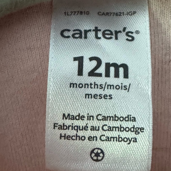 CARTER’S BABY/TODDLER GIRL BODYSUIT W/ HOODED LIGHTWEIGHT JACKET SET - Picture 3 of 16